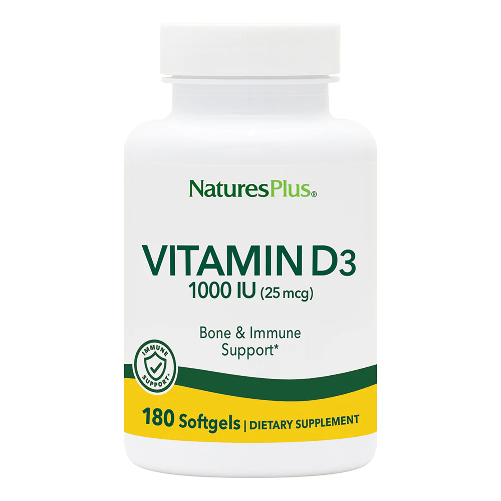 Natures Plus Vitamin D3 1000 IU 180 Softgels
