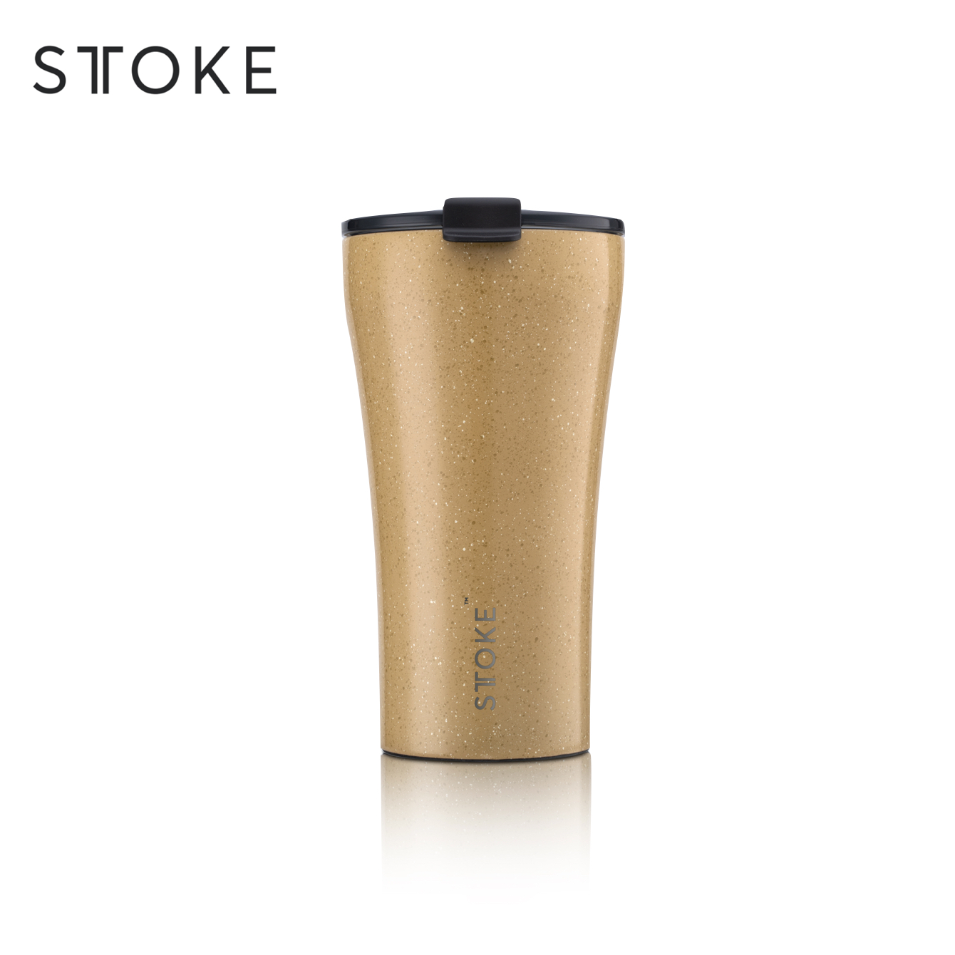 Sttoke Leakproof Ceramic Cup 16 oz - Yellow Stone