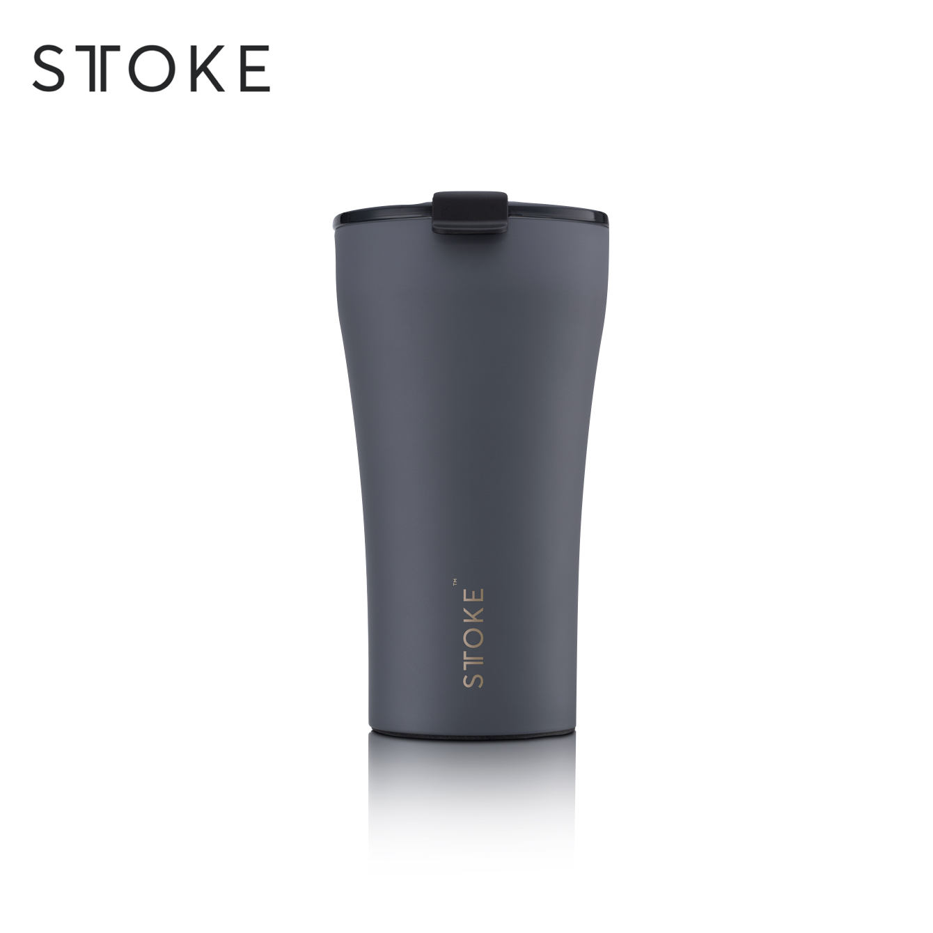 Sttoke Leakproof Ceramic Cup 16 oz - Slated Grey