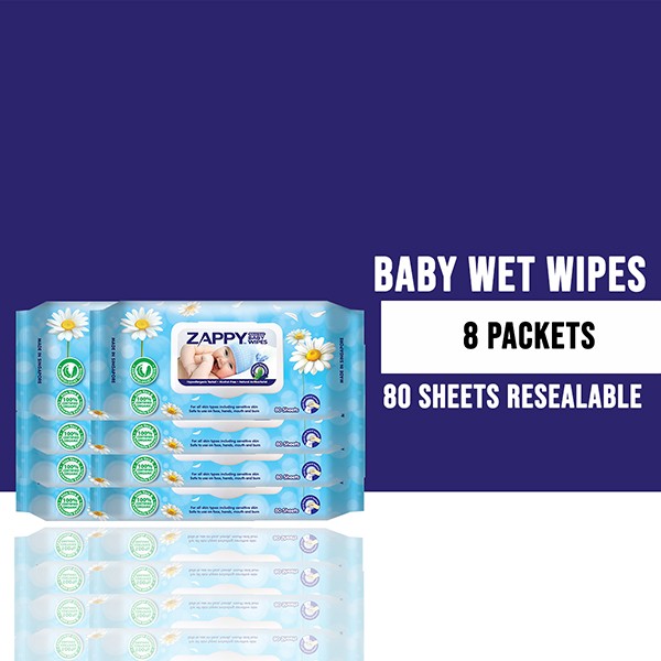 Zappy Baby Wipes 80 Sheets