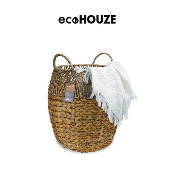 ecoHOUZE Hyacinth Basket With Handles - 2 Designs
