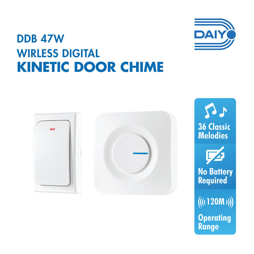 Daiyo DDB 47W Wireless Kinetic Doorbell (AC)