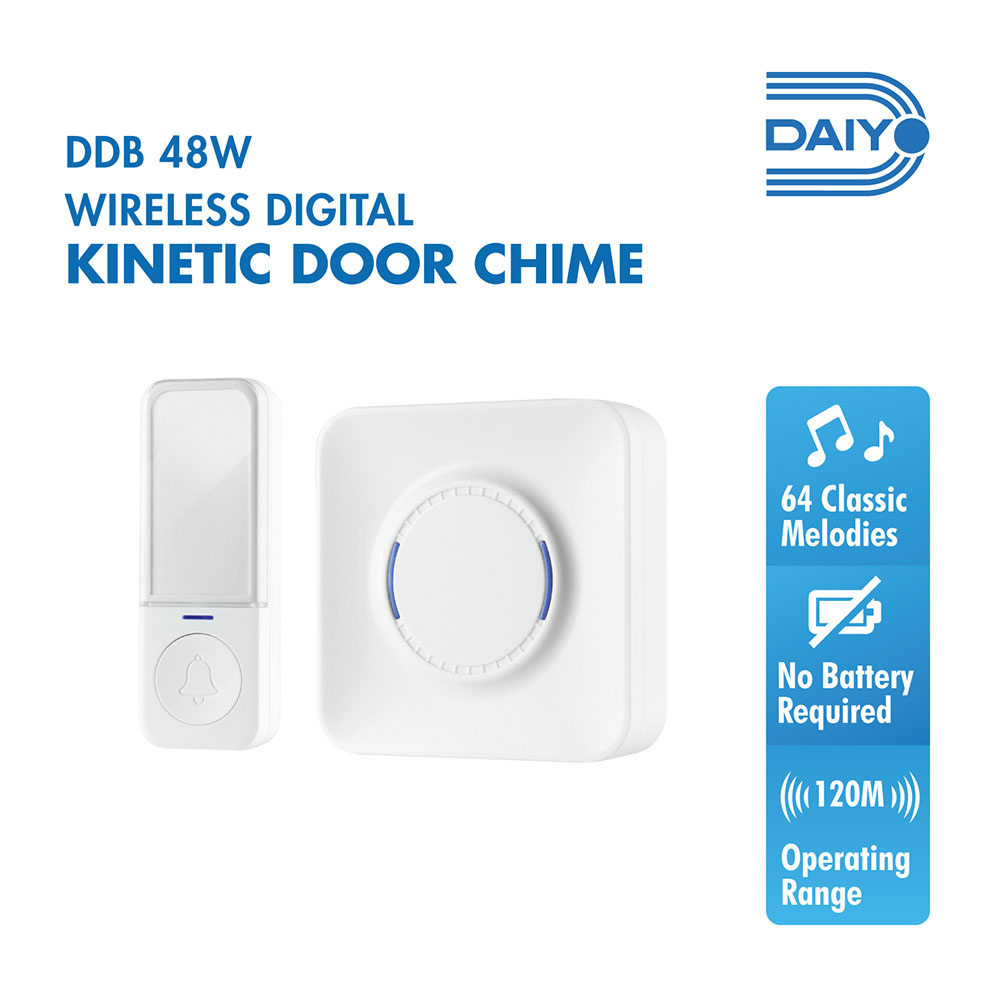Daiyo DDB 48W Wireless Kinetic Doorbell (AC)