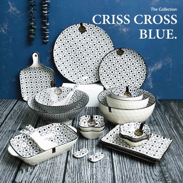 Table Matters - Crisscross Blue Collection