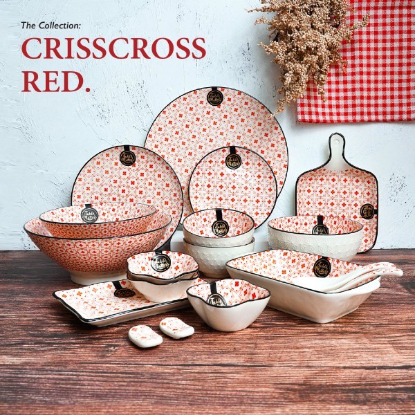 Table Matters - Crisscross Red Collection
