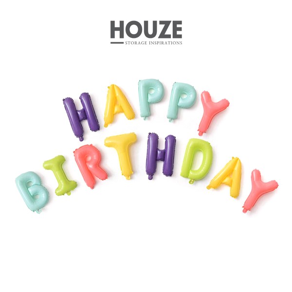 HOUZE - 16" -HAPPY BIRTHDAY- Inflatable Balloon (2 Colours)