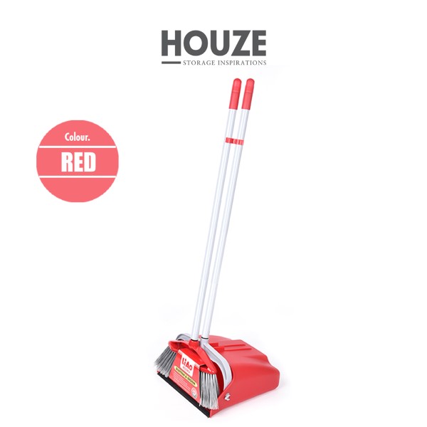 HOUZE - LIAO - Dustpan & Broom Set (with Swivel Dust Pan)