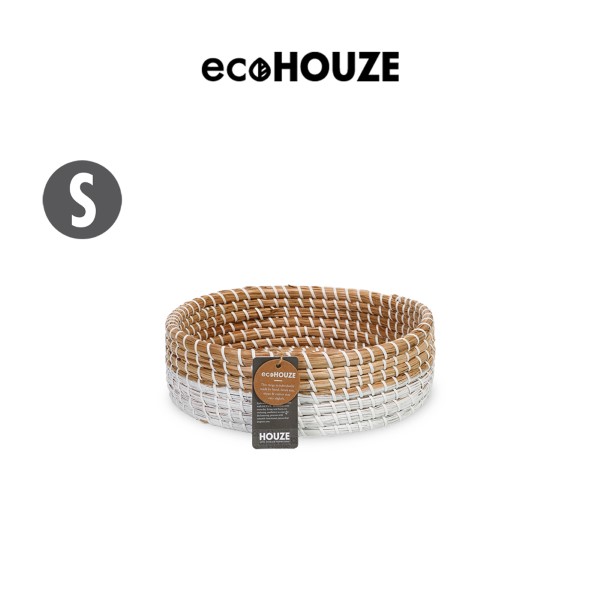 ecoHOUZE Seagrass Tray With Lid - White (Small / Medium / Large)