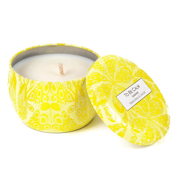 To Be Calm Sunshine - Frangipani & Ginger - Mini Soy Candle