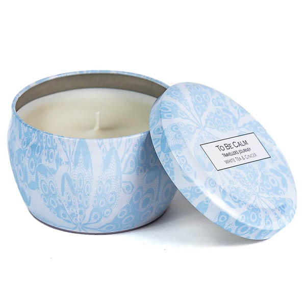To Be Calm Travellers Journey - White Tea & Ginger - Mini Soy Candle