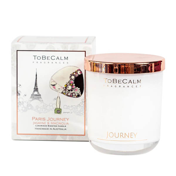 To Be Calm Paris Journey - Jasmine & Magnolia - Medium Soy Candle