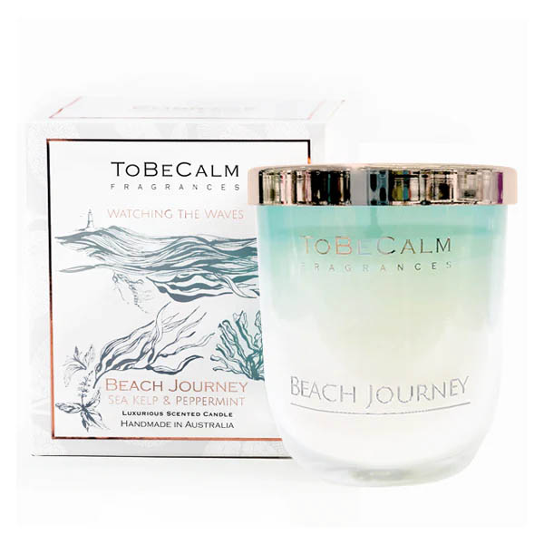 To Be Calm Beach Journey - Sea Kelp & Peppermint - Medium Soy Candle