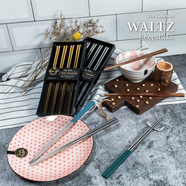Table Matters - Waltz Stainless Steel Chopstick Set of 4
