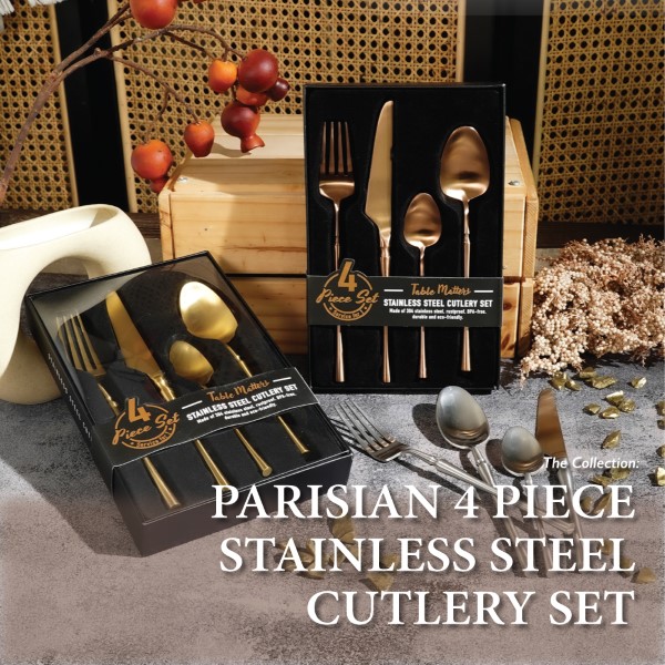 Table Matters - Parisian 4 Piece Stainless Steel Cutlery Set