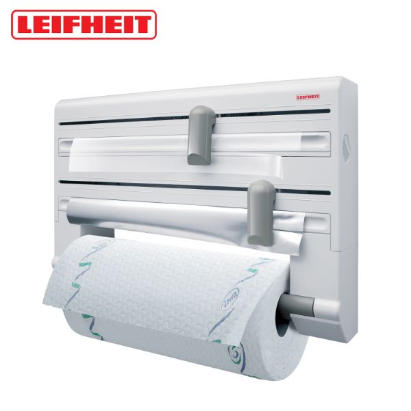 Leifheit Kitchen Organiser Wall Mounted Roll Holder For Kitchen Towel/Aluminium Foil/ Shrink Wrap/ Cling Wrap L25703 Portarrolos