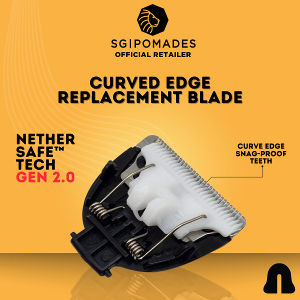 Nethers Undercut Trimmer CURVED EDGE Replacement Blade for Hygiene Bacteria