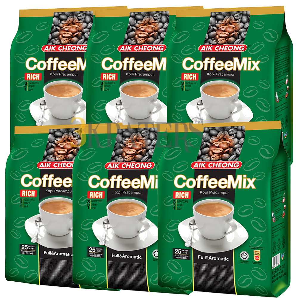 Aik Cheong 3 IN 1 Coffee Mix Rich  [Bundle of 6]