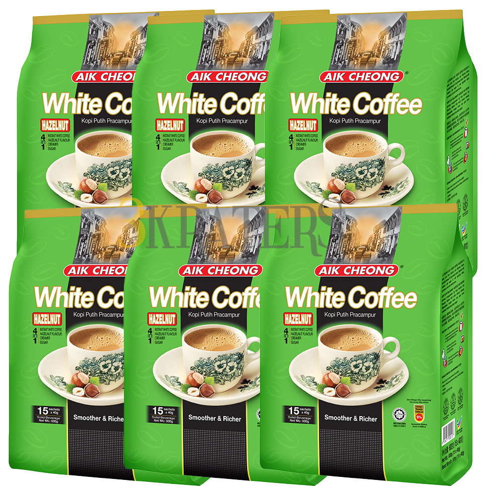 Aik Cheong 4 IN 1 White Coffee HazelNut [Bundle of 6]