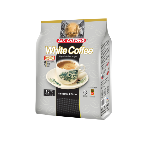 Aik Cheong 3 In 1 White Coffee Less Sugar [Bundle of 6]