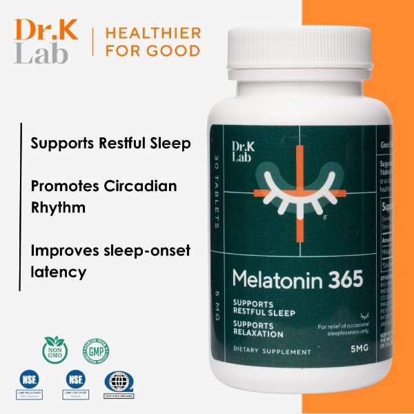 Dr. K Lab Melatonin 365 - Promotes Circadian Rhythm and Improves Sleep-onset Latency