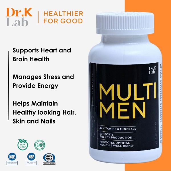 Dr. K Lab Multi Men - Supports Heart and Brain Health and Provides Antioxidant and Anti-inflammatory Support