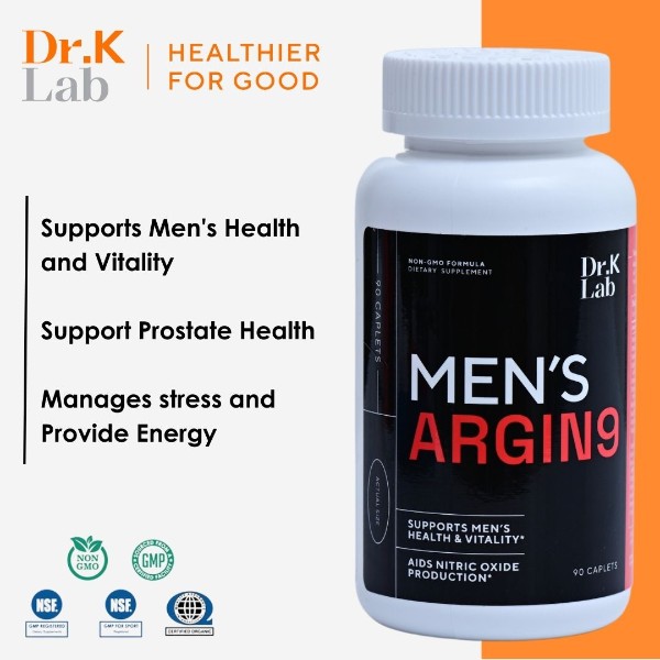 Dr. K Lab Men's Argin9 - Supports Men's Health, Vitality and Prostate Health
