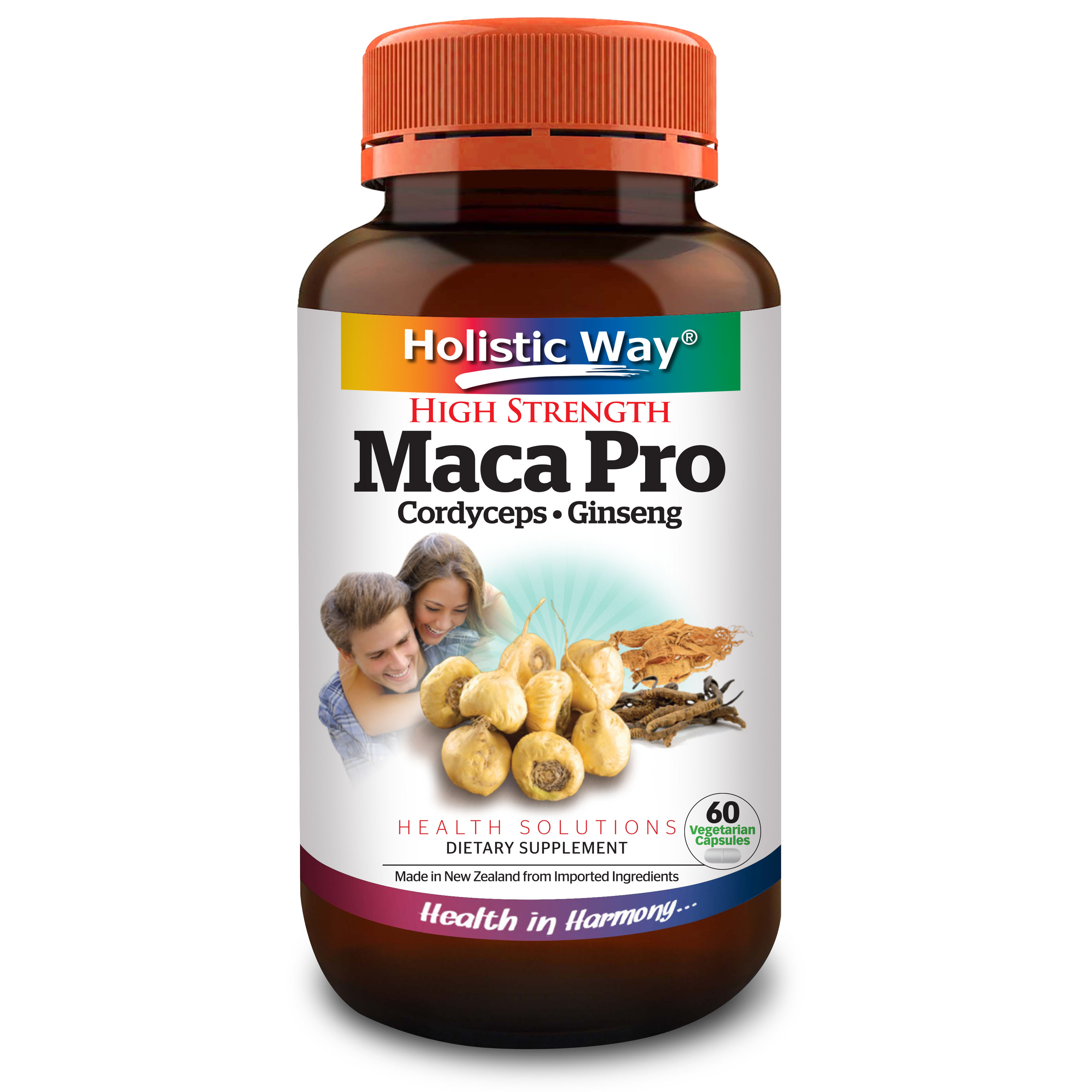 High Strength Maca Pro with Cordyceps and Ginseng (60 Vegetarian Capsules)