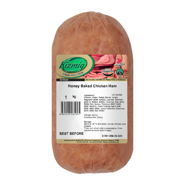 Kizmiq Honey Baked Chicken Ham 1kg Frozen (Halal)