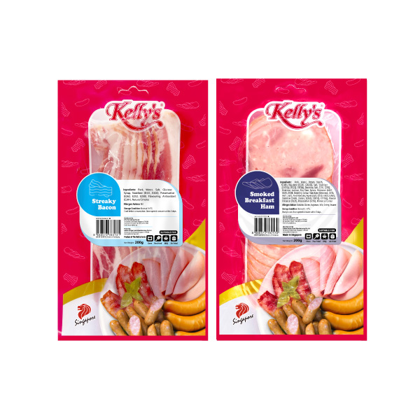 [Bundle of 2] Kelly's Breakfast Ham & Streaky Bacon 200g Chilled