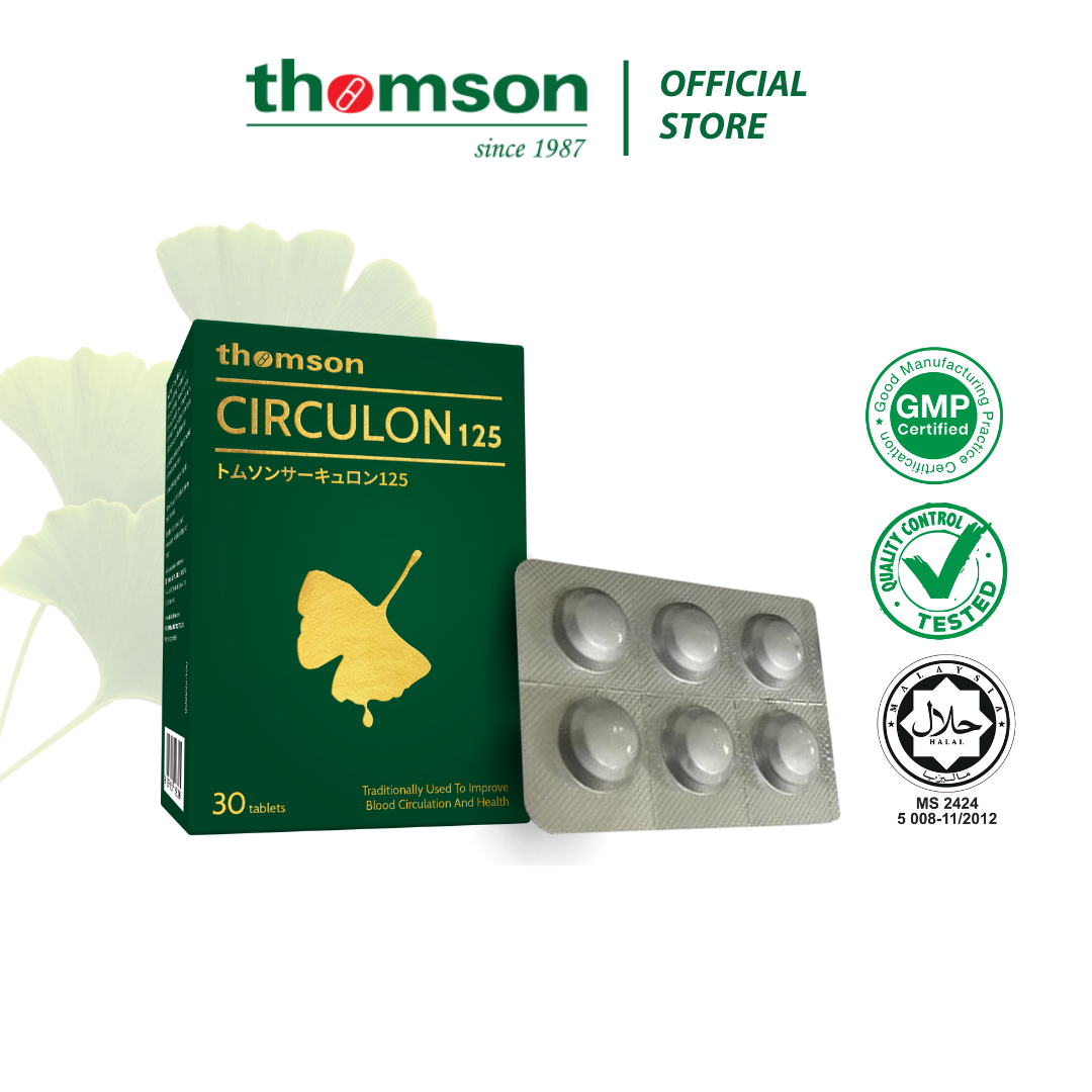 Thomson Health Circulon 125 - High strength Activated Ginkgo Extract - Increase Energy and Improve Memory (30 Tablets)