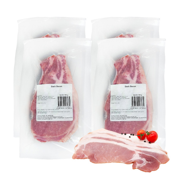 Kelly’s Back Bacon 2KG (500gx4) Frozen