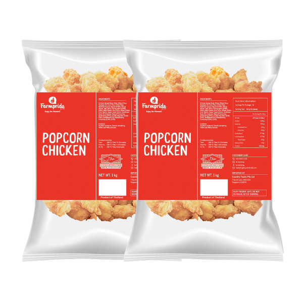 [Bundle of 2] Farmpride Popcorn Chicken 1kg Frozen (Halal)