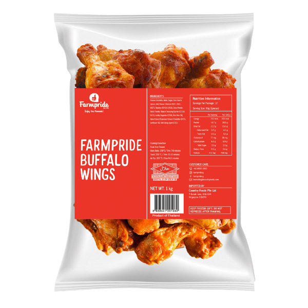 Farmpride Buffalo Wings 1kg Frozen (Halal)