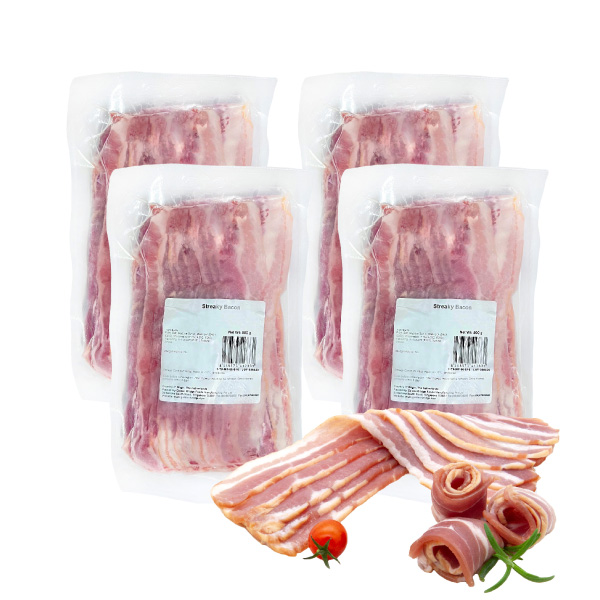 Kelly's Streaky Bacon 2KG (500gx4) Frozen