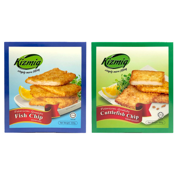 [Bundle of 2] Kizmiq Fish/Cuttlefish Chip 500g Frozen (Halal)