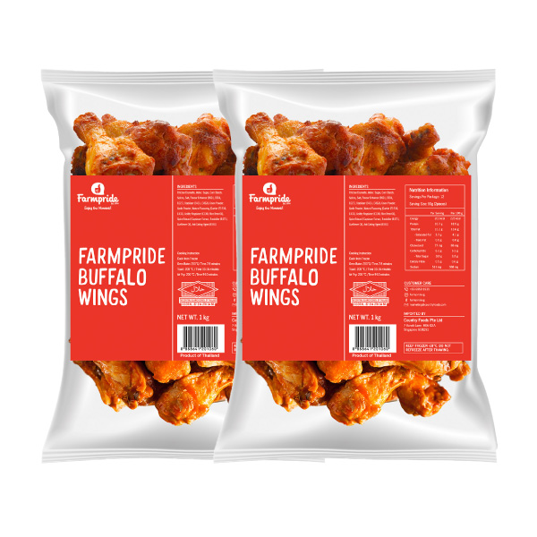 [Bundle of 2] Farmpride Buffalo Wings 1kg Frozen (Halal)