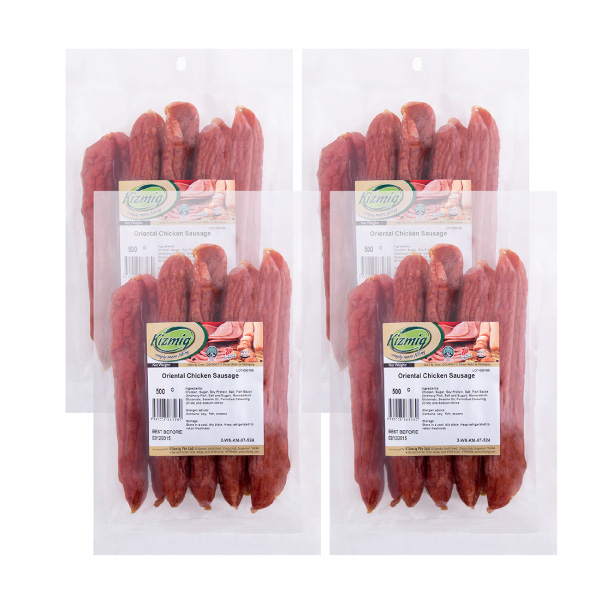 [Bundle of 4] Kizmiq Oriental Chicken Sausages 500g (Halal)