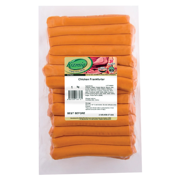 Kizmiq Chicken Frankfurter 1kg Frozen (Halal)