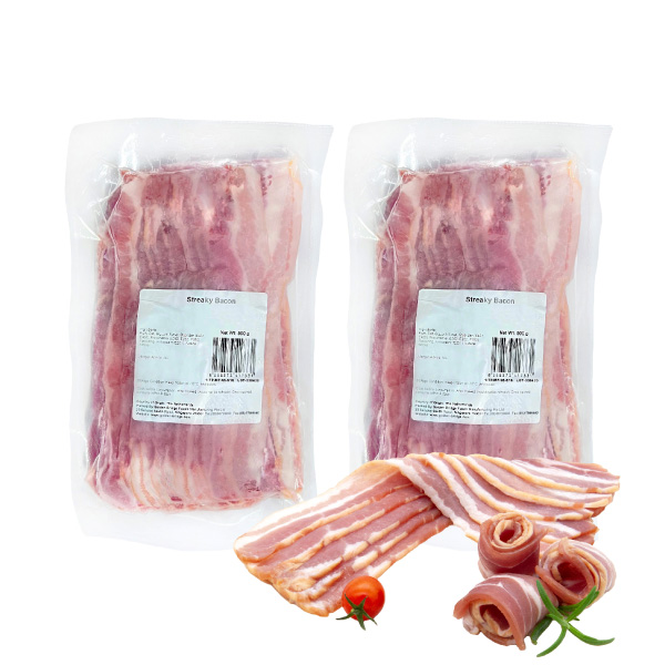 Kelly's Streaky Bacon 1KG (500gx2) Frozen