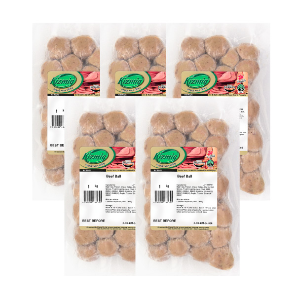 Kizmiq Beef Ball 1kg x 5 pkts Frozen (Halal)