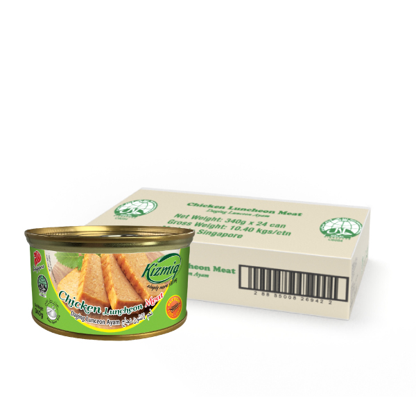 [1 Carton] Kizmiq Chicken Luncheon Meat 340gx24 (Halal)